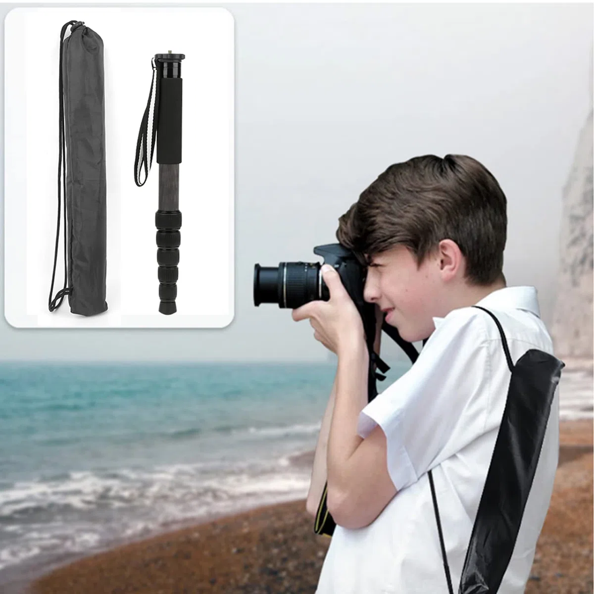 Sxhlseller 6 przenośny uchwyt monopod z włókna węglowego
