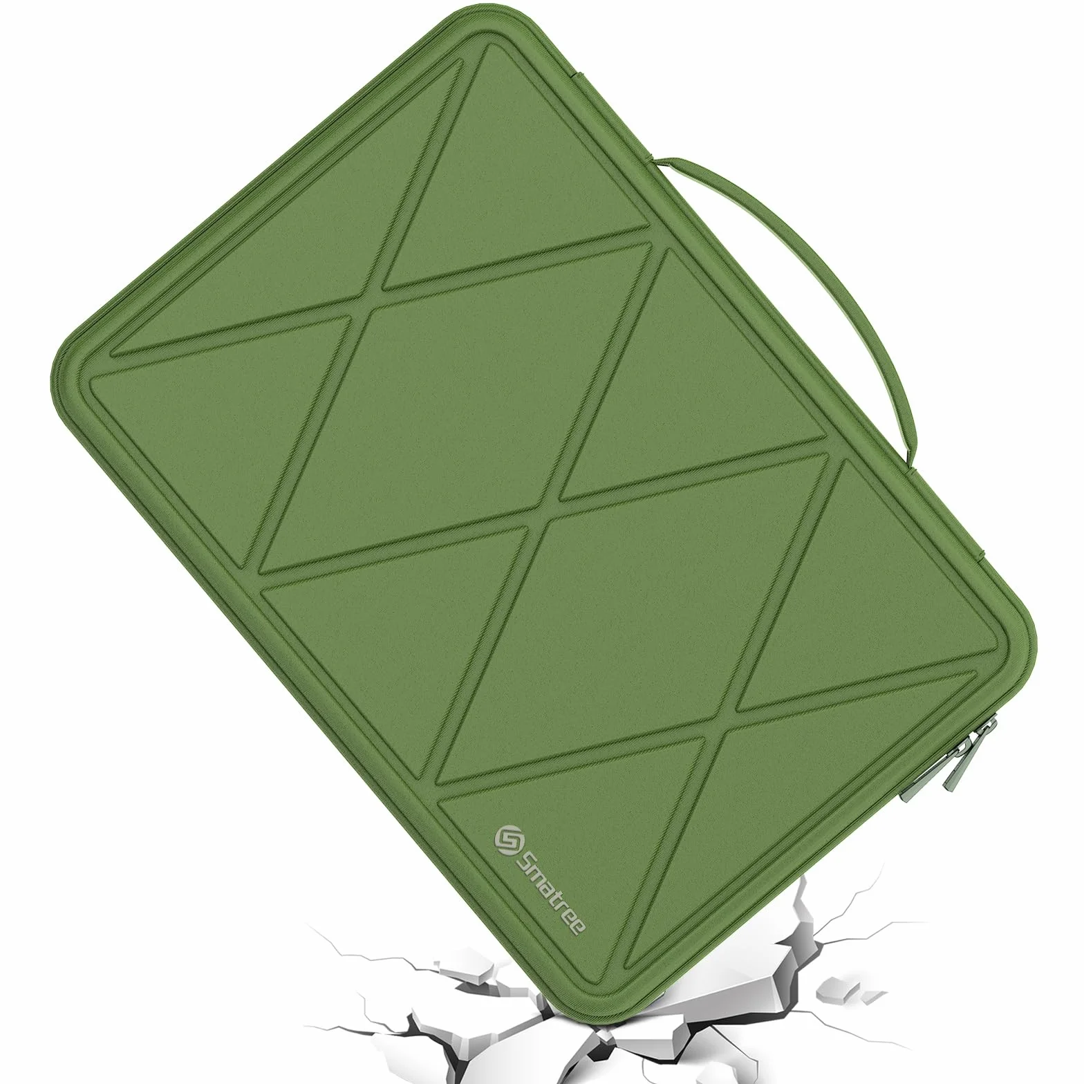 Smatree Twardy futerał ochronny EVA kompatybilny z 35.6 cm Acer Swift Go SFG14-72T-58SH/SFG14-72T-71QF/SFG14-72T-718K/SFG14-72-72YK Laptop wodoodporna wąska torba na rękaw, zielony (X8043TG)