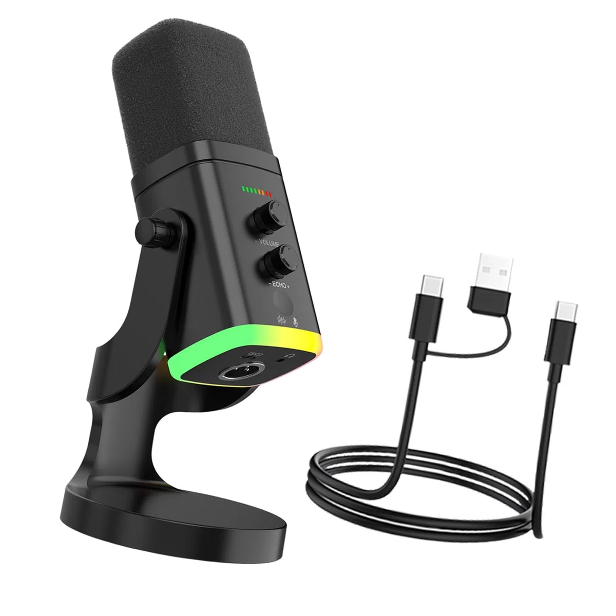 Mikrofon USB Expert Double Link z kolorowym tłem odpowiedni do oświetlenia koncertowego mikrofonu komputerowego