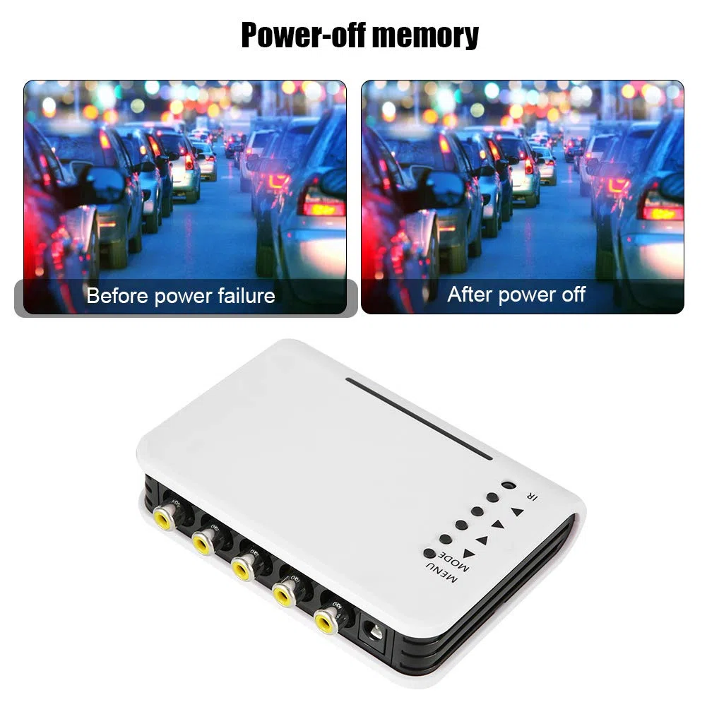 CCTV Video Quad Splitter Switcher Kamera Procesor Zestaw 4-kanałowy