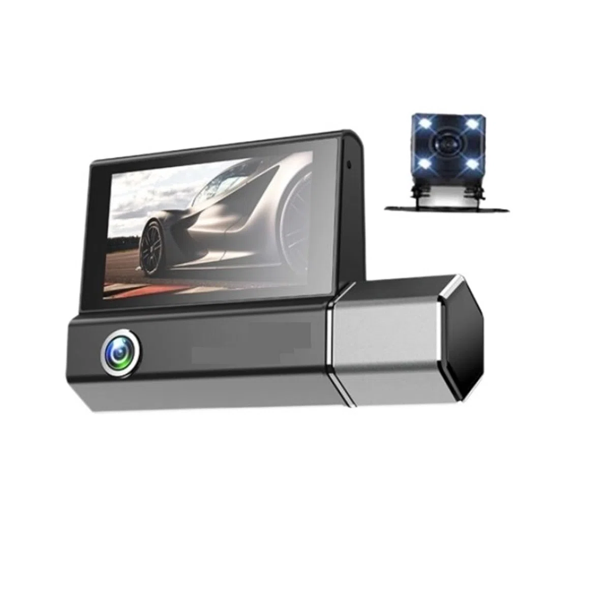 3-kanałowy wideorejestrator samochodowy FHD 1080P z 3 obiektywami wewnątrz pojazdu kamera na deskę rozdzielczą trójdrożne kamery DVR rejestrator wideo Nagrywanie W RozdzielczośCi Ultra Hd(F10 64GB)