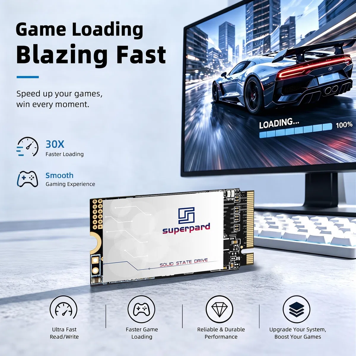 Dysk SSD 128 GB M.2 2242 NVME PCIe Gen3 x 4, Mini SSD wewnętrzny