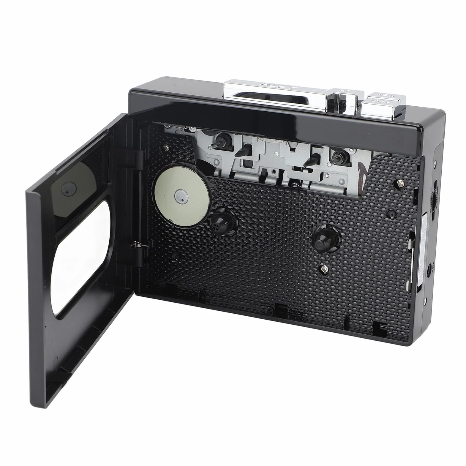 Przenośny magnetofon kasetowy, kompaktowy zabytkowy magnetofon kasetowy BT 5.0 z gniazdem słuchawkowym 3,5 mm i funkcją radia FM, zasilany prądem stałym 5 V lub baterią AA