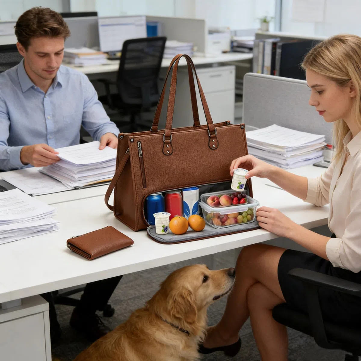 Torba na laptopa damska Termoizolacyjna z przegrodą na lunch