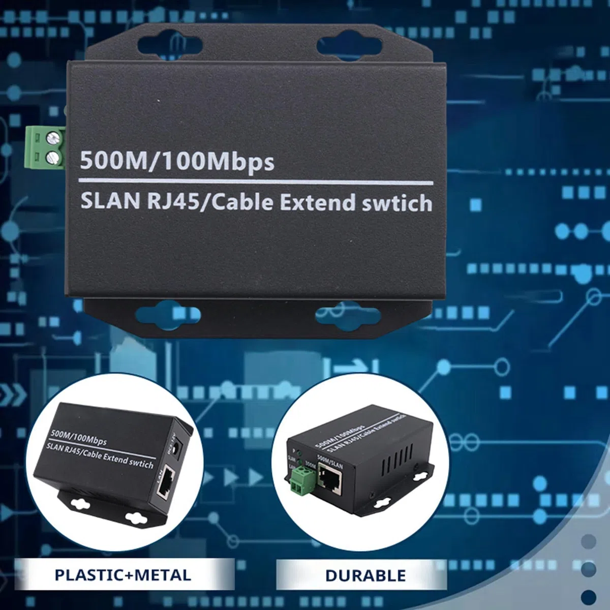 4 . Przedłużacz IP Ethernet na koncentrycznym zestawie sieciowym HD Koncentryczny przedłużacz transmisji EoC do bezpieczeństwa CCTV (A)
